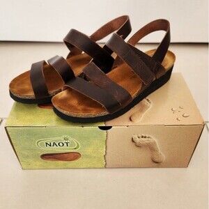 Naot Kayla Sandals Buffalo Leather Sz 6.5 (37)